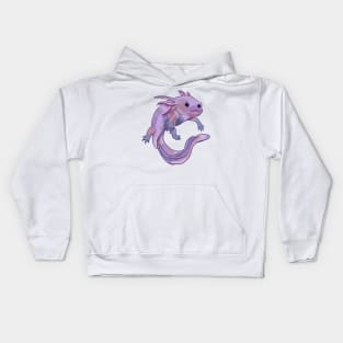 Watercolor Axolotl Kids Hoodie